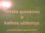 Daiktas Teksto suvokimo ir kalbos užduotys