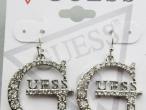 Daiktas Guess silver&crystal logo auskarai